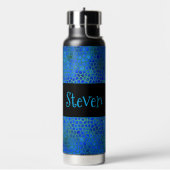 Personalisiert Blue Dinosaurier versteckt Trinkflasche (Links)