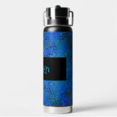 Personalisiert Blue Dinosaurier versteckt Trinkflasche (Hinten)