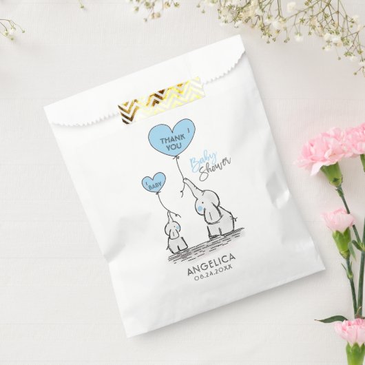 Personalisiert Blue Elephant Baby Duschgeschenk Geschenktütchen (Versiegelt)