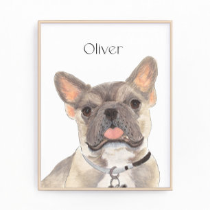 Personalisiert Blue Fawn Frenchie French Bulldog A Fotodruck