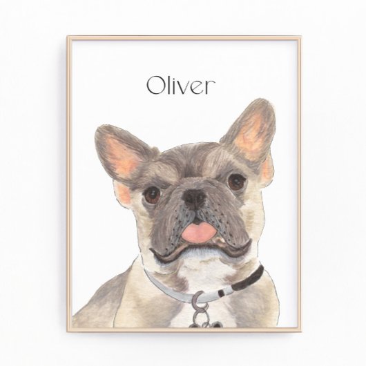 Personalisiert Blue Fawn Frenchie French Bulldog A Fotodruck