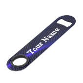 Personalisiert Blue Flasche Opener Speed Flaschenöffner (Rückseite Schrägansicht)