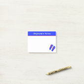 Personalisiert Blue Flip Flops Summer Beach Post-it Klebezettel (Auf Schreibtisch)