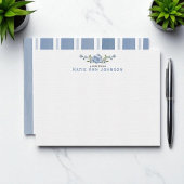 Personalisiert Blue Floral Custom Stationery Mitteilungskarte