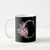 Personalisiert Blue Floral Monogram C Kaffeetasse (Links)