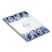 Personalisiert Blue Floral Notizblock (Rechte Seite)