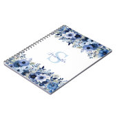 Personalisiert Blue Floral Notizblock (Linke Seite)