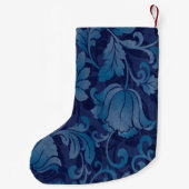 Personalisiert Blue Floral Weihnachten Strumpf Kleiner Weihnachtsstrumpf (Rückseite)