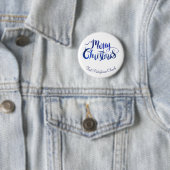 Personalisiert Blue Frohe Weihnachts-Buttone Button (Beispiel)