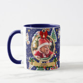Personalisiert Blue Frory Weihnachten HO!HO!HO! Mu Tasse (Links)