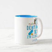 Personalisiert Blue Funny Funny Pharmaceuticals/ T Zweifarbige Tasse (VorderseiteRechts)