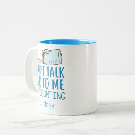 Personalisiert Blue Funny Funny Pharmaceuticals/ T Zweifarbige Tasse (Vorderseite Links)