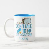 Personalisiert Blue Funny Funny Pharmaceuticals/ T Zweifarbige Tasse (Links)