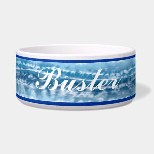 Personalisiert Blue Gefärbte Krawatte Pet Bowl Napf