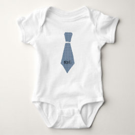 Personalisiert Blue Gingham Kariert Necktie Krawat Baby Strampler