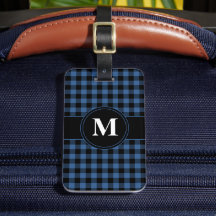 Personalisiert Blue Gingham Monogram