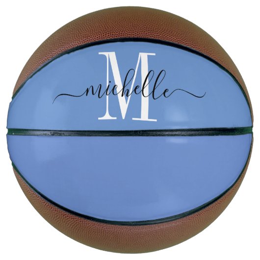 Personalisiert Blue Girl's Mit Monogramm Basketbal Basketball (Vorderseite)
