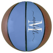 Personalisiert Blue Girl's Mit Monogramm Basketbal Basketball (Vertikal)