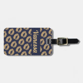 Personalisiert Blue Gold Glitzer Livio Vacchini Ge Gepäckanhänger (Vorderseite horizontal)