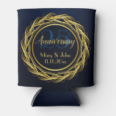 Personalisiert Blue Gold Royal Jubiläum Luxus Dosenkühler (Vorderseite)