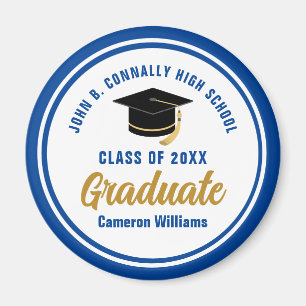 Personalisiert Blue Graduate 2025 Graduation Party Magnet
