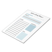 Personalisiert Blue Gray Daily Planer Notizblock (angewinkelt)