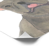 Personalisiert Blue Gray Frenchie French Bulldog A Fotodruck (Ecke)