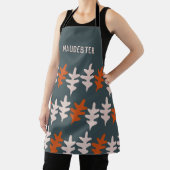 Personalisiert Blue Gray Orange Abstrakt Art Patte Schürze (InSitu)