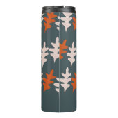 Personalisiert Blue Gray Orange Abstrakt Art Patte Thermosbecher (Rückseite)