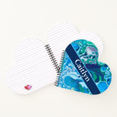 Personalisiert Blue Green Digital Marmorkunst Notizblock (Innenseite)