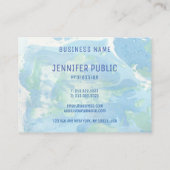 Personalisiert Blue Green Modern Abstrakte Vorlage Visitenkarte (Rückseite)