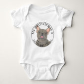 Personalisiert Blue Grey Baby Strampler (Vorderseite)