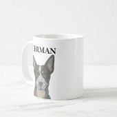 Personalisiert Blue Heeler Cattledog Kaffeetasse (Vorderseite Links)