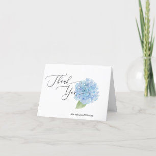 Personalisiert Blue Hydrangea Dankeskarte