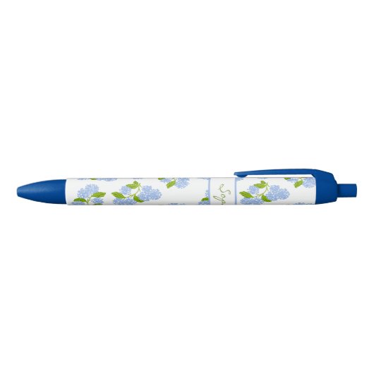 Personalisiert Blue Hydrangea Pen Kugelschreiber (Oberseite)