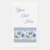Personalisiert Blue Hydrangeas überall in Botanica Serviette (Vorderseite)
