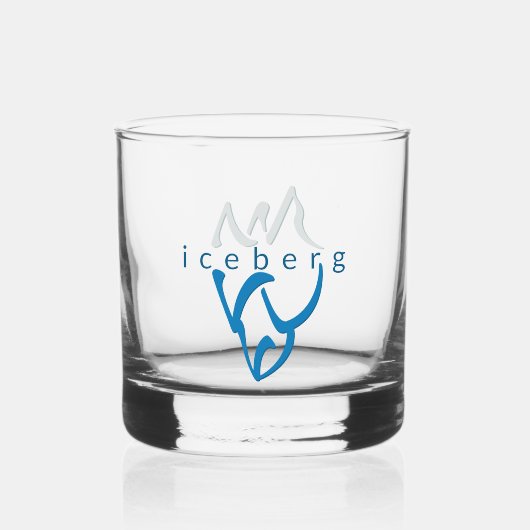 Personalisiert Blue Iceberg Inspiration Art Whiskyglas (Vorderseite)