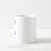 Personalisiert Blue Initial- und Name-Tasse Kaffeetasse (Mittel)