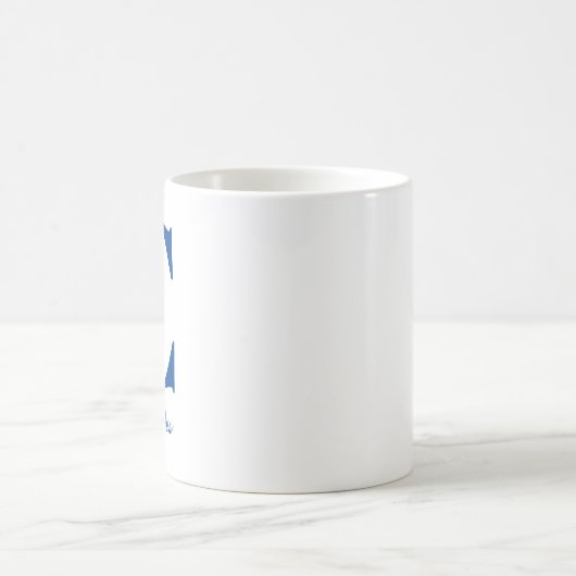 Personalisiert Blue Initial- und Name-Tasse Kaffeetasse (Mittel)