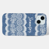 Personalisiert Blue Jean Denim iPhone / iPad Gehäu Case-Mate iPhone Hülle (Rückseite (Horizontal))