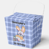 Personalisiert Blue Kariertes Kinderzimmer Kunst, Geschenkschachtel (Vorderseite)