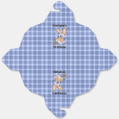 Personalisiert Blue Kariertes Kinderzimmer Kunst, Geschenkschachtel (Ungefaltet)