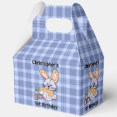 Personalisiert Blue Kariertes Kinderzimmer Kunst,  Geschenkschachtel (Vorderseite)