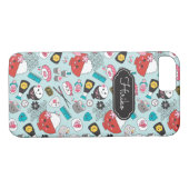 Personalisiert Blue Kawaii Sushi Case-Mate iPhone Hülle (Rückseite (Horizontal))