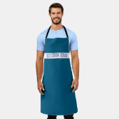 Personalisiert Blue Kitchen Schürze (Getragen)