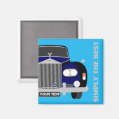 Personalisiert-Blue-Klassiker British Limousine Ca Magnet (Vorderseite/Rückseite)