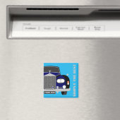 Personalisiert-Blue-Klassiker British Limousine Ca Magnet (In Situ (Geschirrspüler))