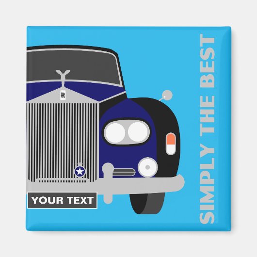 Personalisiert-Blue-Klassiker British Limousine Ca Magnet (Vorne)