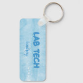 Personalisiert Blue Labrador Techniker Schlüsselan Schlüsselanhänger (Rückseite)