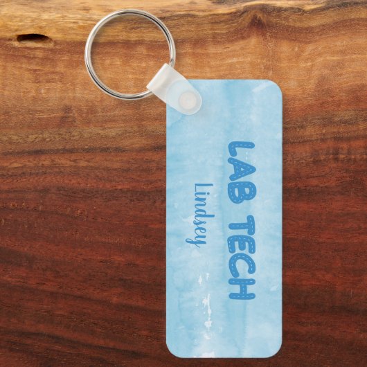 Personalisiert Blue Labrador Techniker Schlüsselan Schlüsselanhänger (Vorderseite)